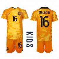 Netherlands Tyrell Malacia #16 Replica Home Minikit World Cup 2022 Short Sleeve (+ pants)